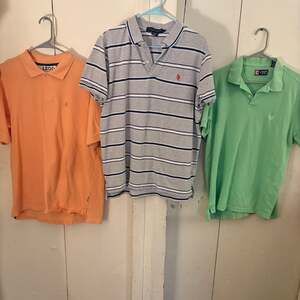 Men's Polo Shirt Lot: IZOD, U.S. Polo Assn., Chaps - Size Large